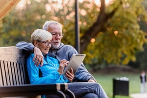 older couple on bench